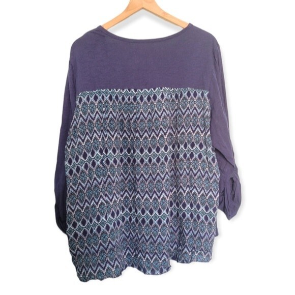 Avenue Blue Boho Blouse Size 22/24 - Picture 2 of 6